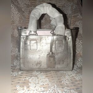 Frye Metallic Distressed Look Leather Mini Satchel Tote – Authentic.FINAL PRICE